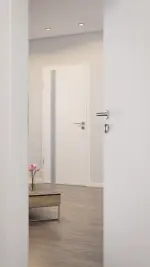 CloseUp Milieuansicht von Smart 1 Bandseite Basic Durat Pino Weiß Innentür - Huga