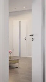 CloseUp Milieuansicht von Smart 1 mittig Basic Durat Bütte Weiß Innentür - Huga