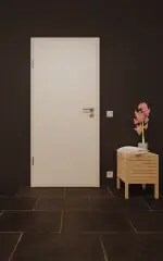 Front-Milieuansicht von GARANT Nassraumtür D354-60 Designer White Resopal