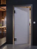 CloseUp-Milieuansicht von HÖRMANN Kunststoff-Pendeltür Granit inkl. Umfassungszarge