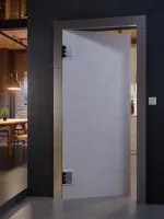 CloseUp-Milieuansicht von HÖRMANN Kunststoff-Pendeltür Granit inkl. Blendrahmen