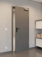 CloseUp-Flur-Milieuansicht von GARANT Rauchschutztür 10622-60 Ebony CePaL