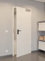 CloseUp-Flur-Milieuansicht von GARANT Rauchschutztür Authentic Perl GCK08