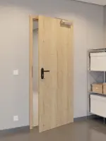 CloseUp-Flur-Milieuansicht von GARANT Rauchschutztür Authentic Risseiche GCK08