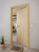 CloseUp-Milieuansicht von Asteiche Basic Durat Wohnungseingangstür - Huga