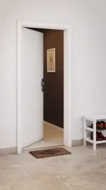 CloseUp-Milieubild von Carolina 2 ClassicLine Weißlack Wohnungseingangstür - Hörmann