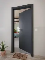 CloseUp-Milieuansicht von Ultramatt Anthrazit ProLine Wohnungseingangstür - Hörmann