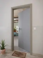 CloseUp-Milieuansicht von Ultramatt Staubgrau ProLine Wohnungseingangstür - Hörmann