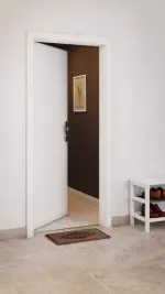 CloseUp-Milieuansicht von Ultramatt Weiß ProLine Wohnungseingangstür - Hörmann