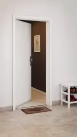 CloseUp-Milieuansicht von GARANT Wohnungseingangstür Authentic Bianco GCK08