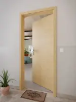 CloseUp-Milieuansicht von GARANT Wohnungseingangstür Quer Authentic Asteiche CePaL