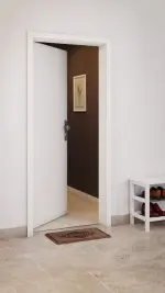 CloseUp-Milieuansicht von GARANT Wohnungseingangstür Quer Authentic Bianco GCK08