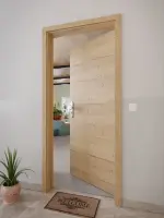 CloseUp-Milieuansicht von GARANT Wohnungseingangstür Quer Authentic Risseiche CePaL