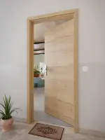 CloseUp-Milieuansicht von GARANT Wohnungseingangstür Quer Authentic Risseiche GCK08