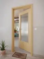 CloseUp-Milieuansicht von GARANT Wohnungseingangstür Authentic Asteiche GCK08 mit Lichtausschnitt LA-DIN