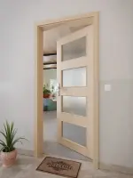 CloseUp-Milieuansicht von GARANT Wohnungseingangstür Authentic Achat GCK08 mit Lichtausschnitt LA-11