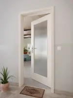 CloseUp-Milieuansicht von GARANT Wohnungseingangstür Authentic Perl GCK08 mit Lichtausschnitt LA-2