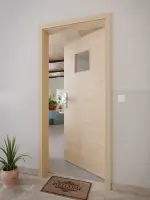 CloseUp-Milieuansicht von GARANT Wohnungseingangstür Quer Authentic Achat GCK08 mit Lichtausschnitt LA-7