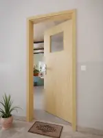 CloseUp-Milieuansicht von GARANT Wohnungseingangstür Authentic Asteiche GCK08 mit Lichtausschnitt LA-9