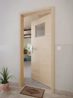 CloseUp-Milieuansicht von GARANT Wohnungseingangstür Quer Authentic Achat GCK08 mit Lichtausschnitt LA-9