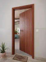 CloseUp-Milieuansicht von CLASSEN Wohnungseingangstür Italienische Walnuss CPL 4.1