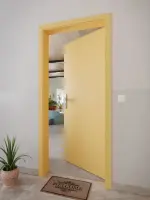 CloseUp-Milieubild von Typ 52 Buche lackiert Echtholzfurniert Wohnungseingangstür - Kilsgaard