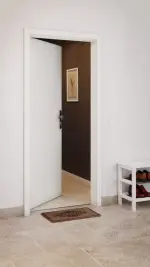 CloseUp-Milieubild von Typ 52 TopWeiß Lamikor Wohnungseingangstür - Kilsgaard