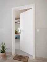 CloseUp-Milieubild von Typ 52 Uni Grau Lamikor Wohnungseingangstür - Kilsgaard