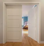 Front-Milieuansicht von Blankenese 3FG Klassik Weiß RAL 9010 Doppelflügeltür inkl. Zarge - Jeld-Wen