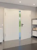 CloseUp-Milieuansicht von Außentür-Set 2-flg Stahl Mehrzwecktür STU/STS MZ-2 inkl. Blendrahmen - Hörmann