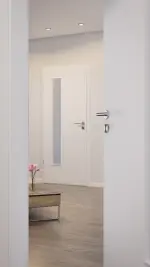 CloseUp-Milieuansicht von Bütte Weiß LA 24 bandseitig Basic Durat Innentür - Huga