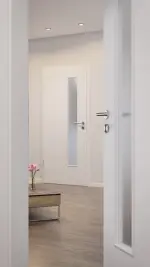 CloseUp-Milieuansicht von Bütte Weiß LA 24 schlossseitig Basic Durat Innentür - Huga