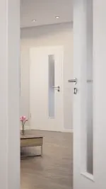 CloseUp-Milieuansicht von Pino Weiß LA 24 schlossseitig Basic Durat Innentür - Huga