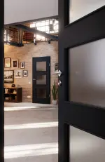 CloseUp-Milieuansicht von Anthrazit RAL 7016 LA 11 Basic Lack Innentür - Huga