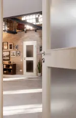 CloseUp-Milieuansicht von Lärche lasiert LA 12 Basic Durat Innentür - Huga