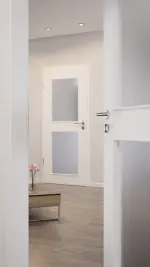 CloseUp-Milieuansicht von Pino Weiß LA 12 Basic Durat Innentür - Huga