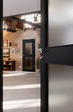 CloseUp-Milieuansicht von Anthrazit RAL 7016 LA 12 Basic Lack Innentür - Huga