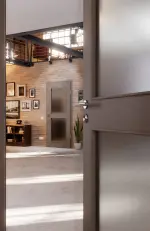 CloseUp-Milieuansicht von Taupe RAL 7048 LA 12 Basic Lack Innentür - Huga