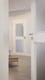 CloseUp-Milieuansicht von Weiß ähnlich RAL 9010 LA 12 Basic Lack Innentür - Huga