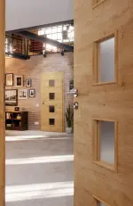 CloseUp-Milieuansicht von Asteiche quer LA 14 Basic Durat Innentür - Huga