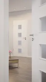 CloseUp-Milieuansicht von Weiß RAL 9016 LA 14 Basic Durat Innentür - Huga