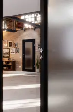 Detail-Milieuansicht von Anthrazit RAL 7016 LA 27 Mattlack Basic Innentür - Huga