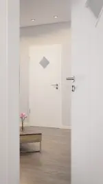 CloseUp-Milieuansicht von Pino Weiß LA 6 Raute Basic Durat Innentür - Huga