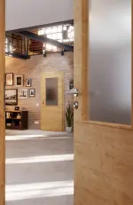 CloseUp-Milieuansicht von Asteiche quer LA 7 Basic Durat Innentür - Huga