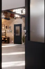 CloseUp-Milieuansicht von Anthrazit RAL 7016 LA 7 Basic Lack Innentür - Huga