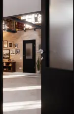 Detail-Milieuansicht von Anthrazit RAL 7016 LA 7 Mattlack Basic Innentür - Huga