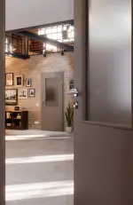 CloseUp-Milieuansicht von Taupe RAL 7048 LA 7 Basic Lack Innentür - Huga