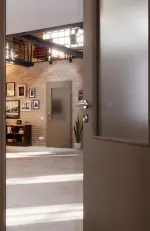 Detail-Milieuansicht von Taupe RAL 7048 LA 7 Mattlack Basic Innentür - Huga