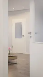 CloseUp-Milieuansicht von Weiß ähnlich RAL 9010 LA 7 Basic Lack Innentür - Huga