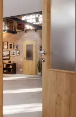 CloseUp-Milieuansicht von Asteiche LA 7 Basic Durat Innentür - Huga